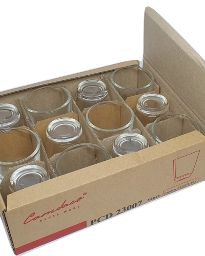 Bộ 12 chén uống rượu thủy tinh (hộp 12 ly)