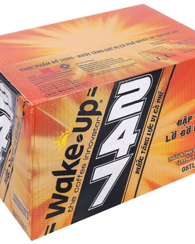 Nước tăng lực vị cà phê Wake up 247 (thùng 24 chai x 330ml)