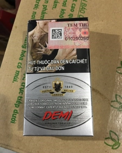 Thuốc lá Craven Dem mèo bạc (cây 10 bao)