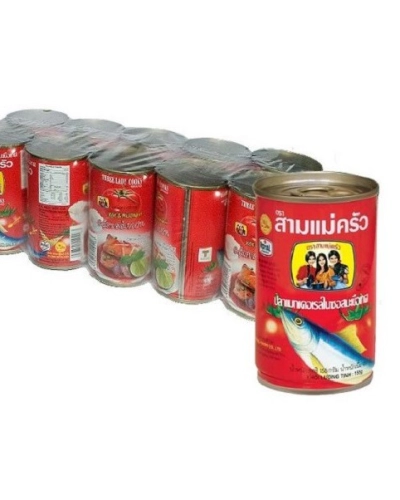 Cá mòi xốt cà đậm đà 3 Cô Gái (lốc 10 lon x 155g)