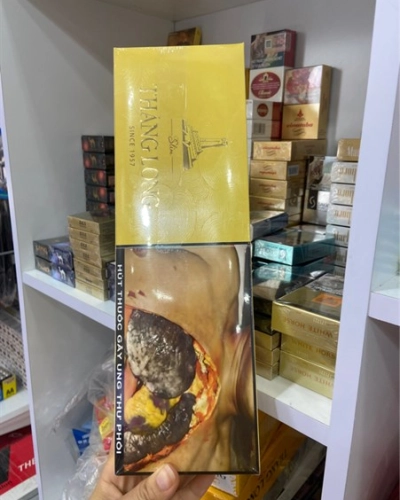 Thuốc lá Thăng Long dẹt vàng (cây 10 bao)