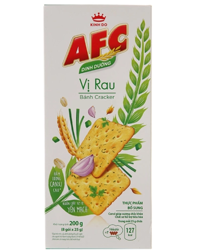 Bánh AFC vị rau cải (hộp 200g x 8 gói x 25g)