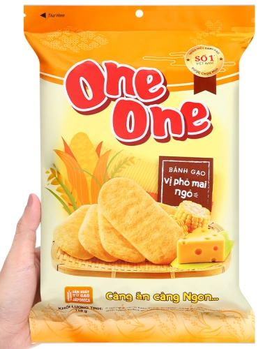Bánh gạo One One vị phô mai ngô (gói x 118g)