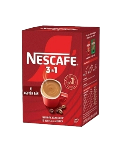 Cà Phê Nescafe 3In1 Vị Nguyên Bản -hộp 18 gói