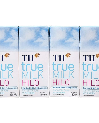 Sữa Hilo không đường ít béo vị tự nhiên TH true milk ( lốc x 180ml)