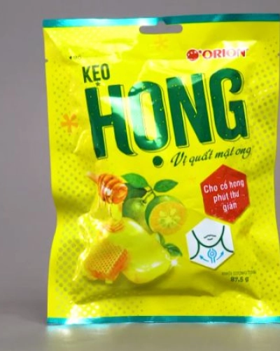 Kẹo ngậm Họng vị quất mật ong Orion ( gói x 84g )