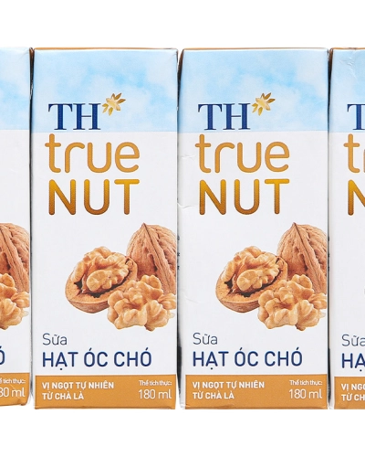Sữa hạt óc chó TH True Nut hộp 180ml (vỉ 4 hộp x 180ml)