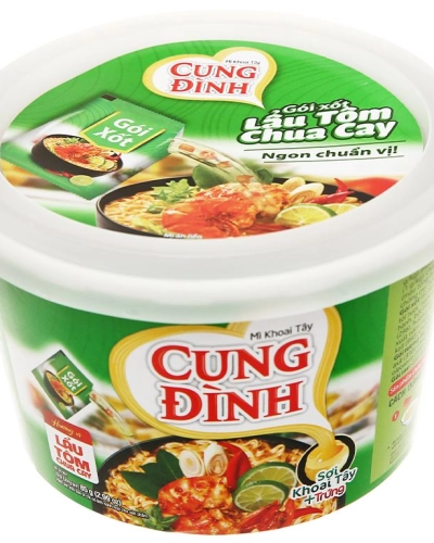 Mì khoai tây Cung Đình lẩu tôm chua cay (gói x 85g)