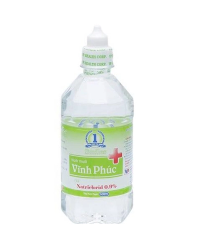 Nước muối sinh lý Vĩnh Phúc (Chai 500ml )natri clorid 0.9%