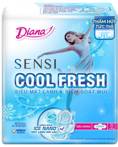BVS Dianna hàng ngày Cool Fresh cánh (GÓI 8 miếng)