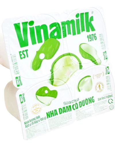 Sữa chua Vinamilk nha đam 100g (vỉ 4 hộp x 100g)