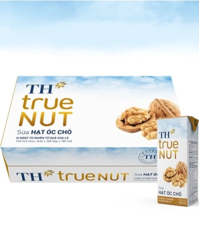 Sữa hạt óc chó TH True Nut hộp 180ml (thùng 48 hộp x 180ml)