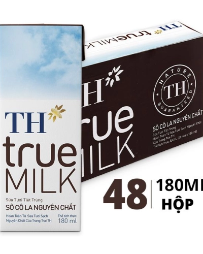 Sữa TH True Milk socola nguyên chất ̣(thùng 12 lốc x 180ml)