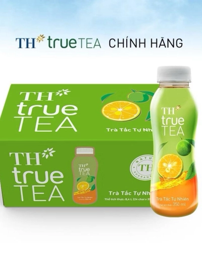  Nước TH True Tea trà xanh vị chanh tự nhiên (thùng 24 chai x 350ml)
