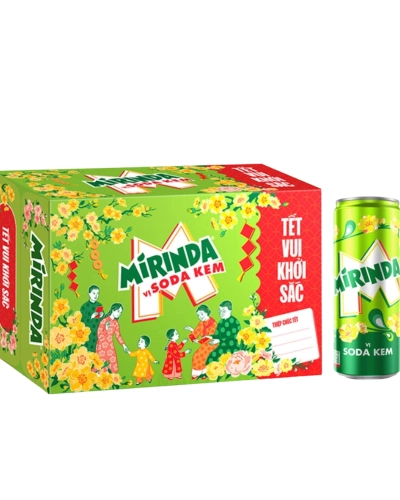 Nước ngọt Mirinda vị soda kem ( thùng 24 lon x 320ml )