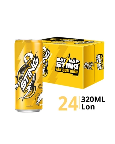 Nước tăng lực Sting nhân sâm (thùng 24 lon x 320ml)