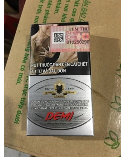 Thuốc lá Craven Dem mèo bạc (cây 10 bao)