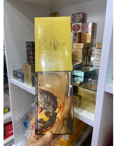 Thuốc lá Thăng Long dẹt vàng (cây 10 bao)