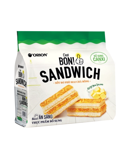 Bánh ăn sáng c’est bon Sanwich Sốt Bơ Phô Mai Chà Bông ( gói x 147g )