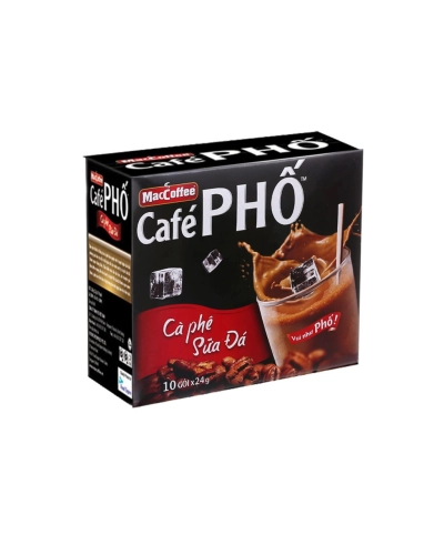 Cafe Phố sữa đá-Maccoffee (hộp 10 Gói*24g)