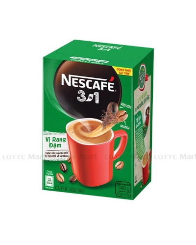  NESCAFÉ 3in1 Cà phê rang xay hòa tan Đậm vị cà phê Hộp 18 gói x 17 g