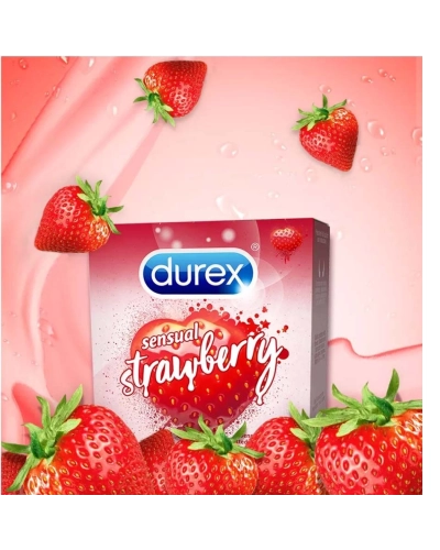 Bao cao su Durex sensual strawberry 3PCS (Hộp)