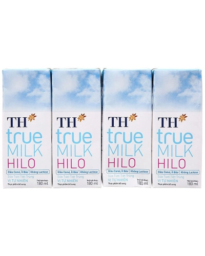 Sữa Hilo không đường ít béo vị tự nhiên TH true milk ( lốc x 180ml)