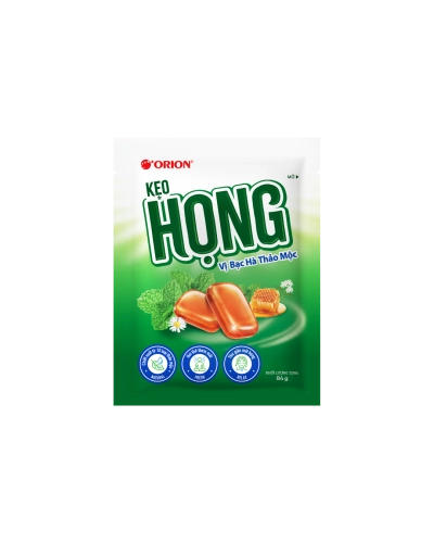 Kẹo ngậm Họng vị bạc hà thảo mộc Orion ( gói x 84g)