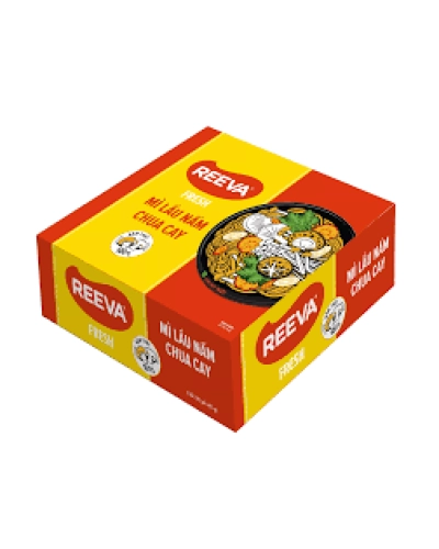Mì chay REEVA lẩu nấm chua cay (thùng 30 gói x 85g)