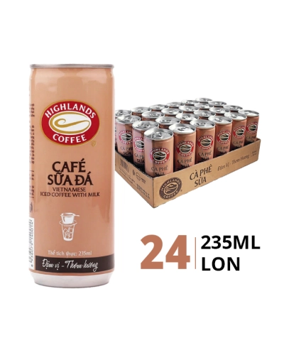 Cafe sữa Highlands Coffee (thùng 24 lon x 235ml)