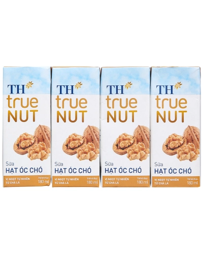 Sữa hạt óc chó TH True Nut hộp 180ml (vỉ 4 hộp x 180ml)