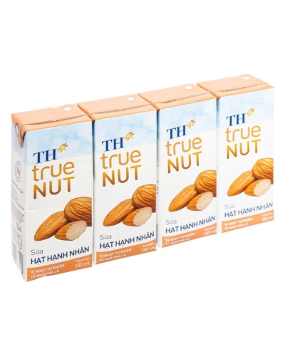 Sữa hạt hạnh nhân TH True Nut hộp 180ml (vỉ 4 hộp x 180ml)