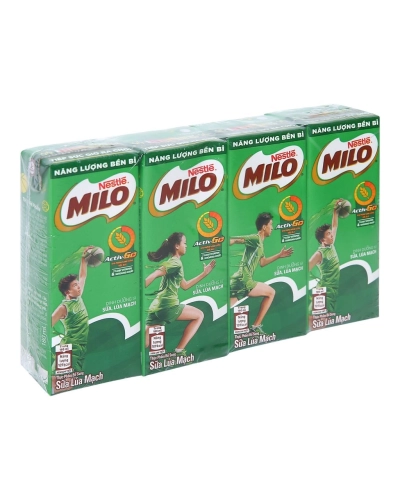 Sữa Nestle Milo lúa mạch (vỉ 4 hộp x 180ml)
