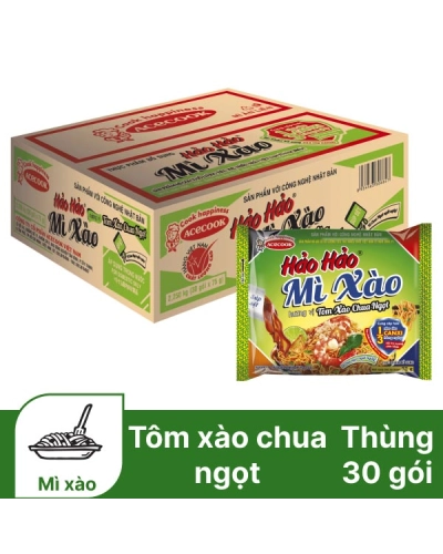  Mì Hảo Hảo xào tôm chua ngọt (thùng 30 gói x 75g)