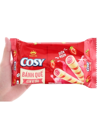 Bánh quế vị kem dâu Cosy gói 117.6g