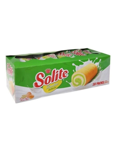 Bánh bông lan Solite Kinh Đô vị lá dứa (hộp 20 cái x 360g)