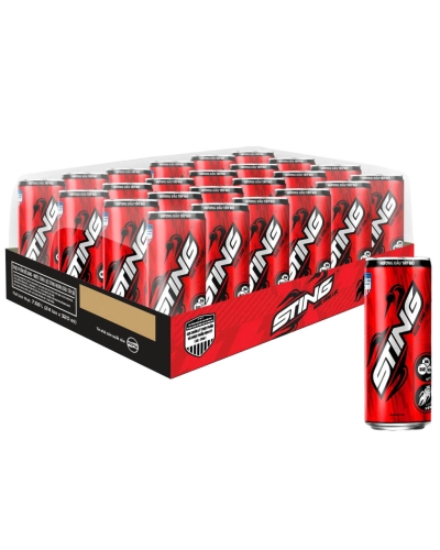 Nước tăng lực Sting dâu (thùng 24 lon x 320ml)