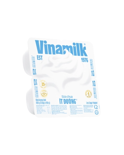 Sữa chua ít đường Vinamilk (vỉ 4 hộp x 100g)