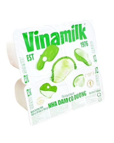 Sữa chua Vinamilk nha đam 100g (vỉ 4 hộp x 100g)