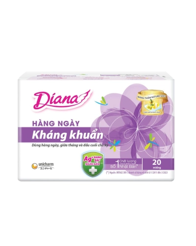Bvs Dianna hàng ngày kháng khuẩn gói 20 miếng (GÓI)