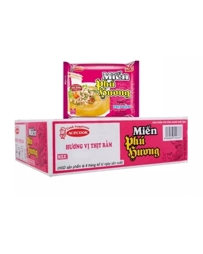 Miến Phú Hương vị thịt bằm (thùng 24 gói x 58g)