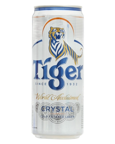 Bia Tiger bạc lon 330ml
