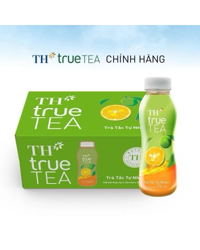  Nước TH True Tea trà xanh vị chanh tự nhiên (thùng 24 chai x 350ml)
