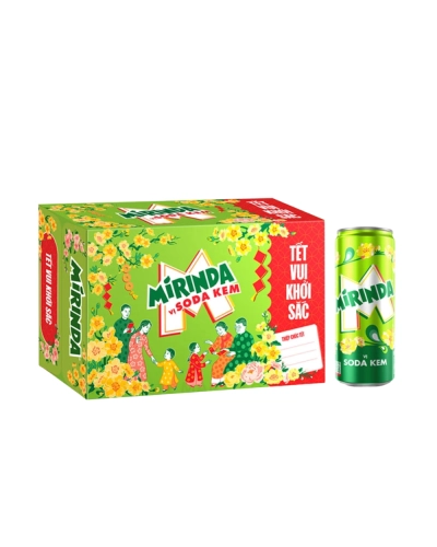 Nước ngọt Mirinda vị soda kem ( thùng 24 lon x 320ml )