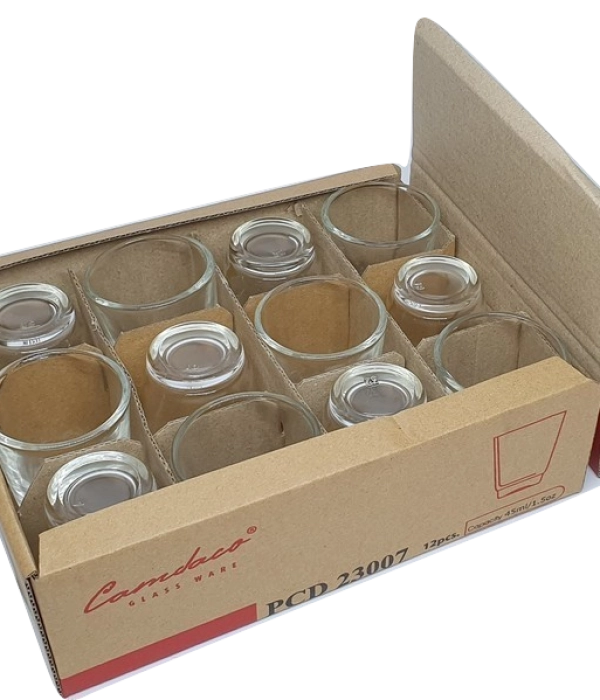 Bộ 12 chén uống rượu thủy tinh (hộp 12 ly)