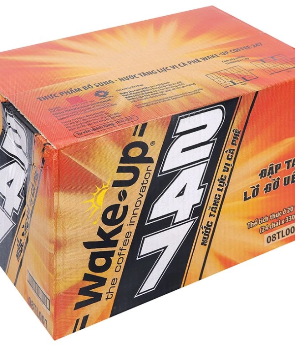 Nước tăng lực vị cà phê Wake up 247 (thùng 24 chai x 330ml)