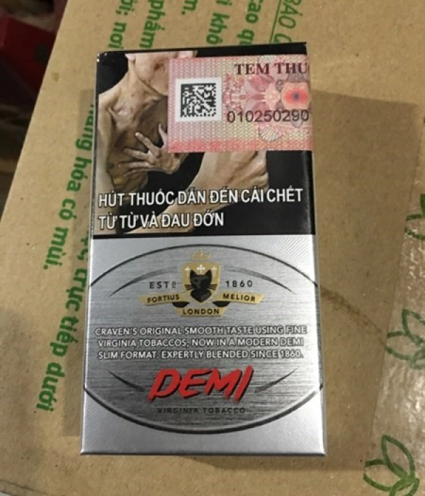 Thuốc lá Craven Dem mèo bạc (cây 10 bao)