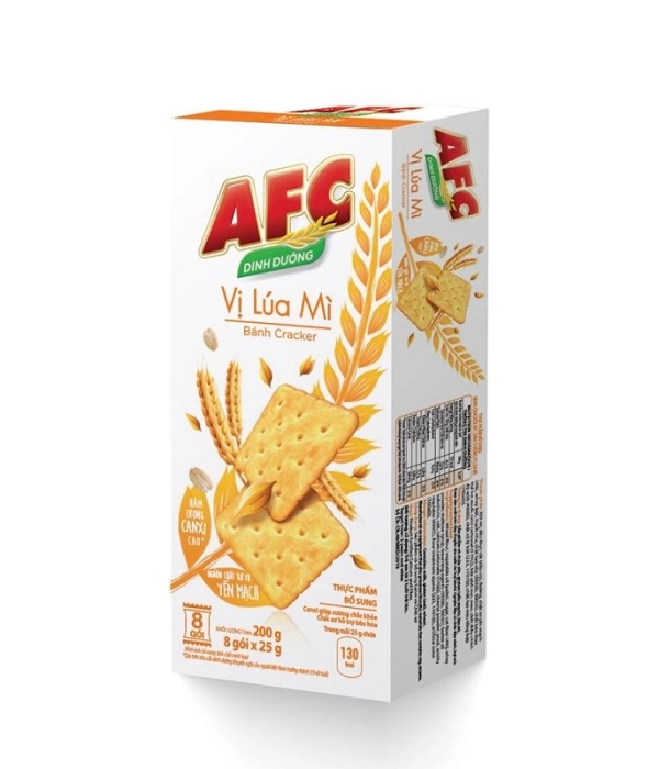 Bánh AFC vị lúa mì (hộp 8 gói x 25g)(200g)