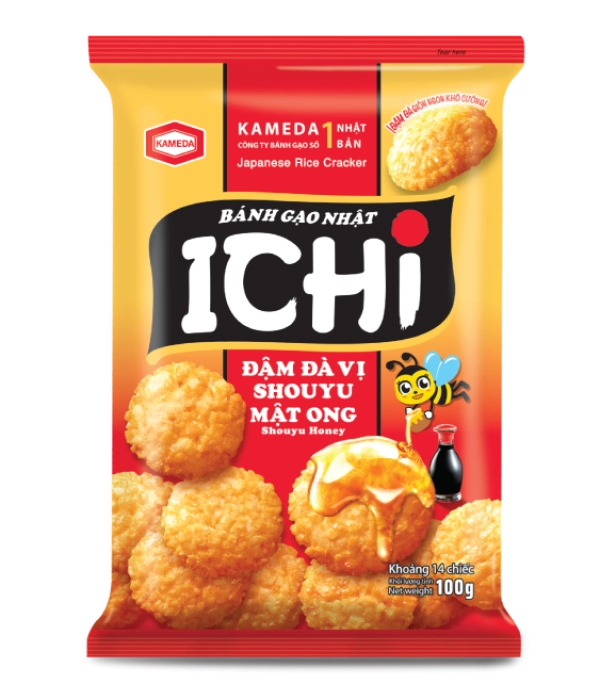 Bánh gạo Nhật Ichi vị Shouyu mật ong (gói x 100g)