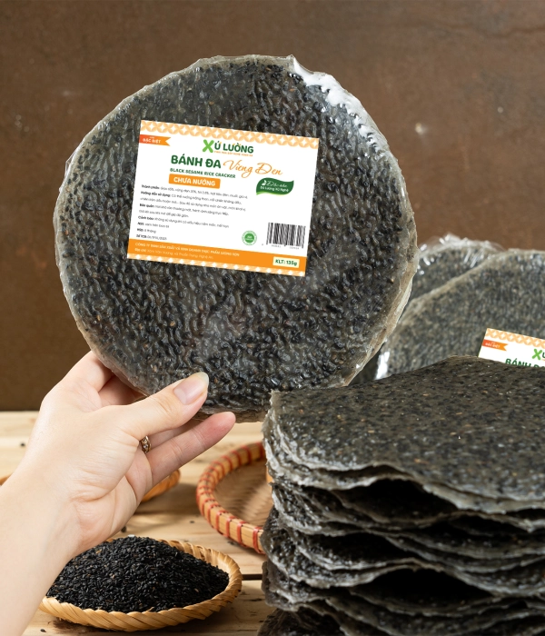  Bánh đa vừng đen Đô Lương nướng chín (gói 5c 110g)